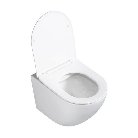 Toilettes suspendues avec chasse d'eau Tornado 360°, sans bride