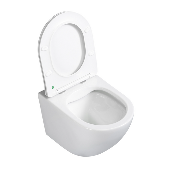 Toilettes suspendues avec chasse d'eau Tornado 360°, sans bride