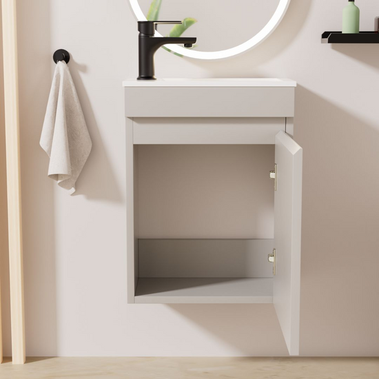 Ensemble lavabo WC invités MINO 40 cm cachemire