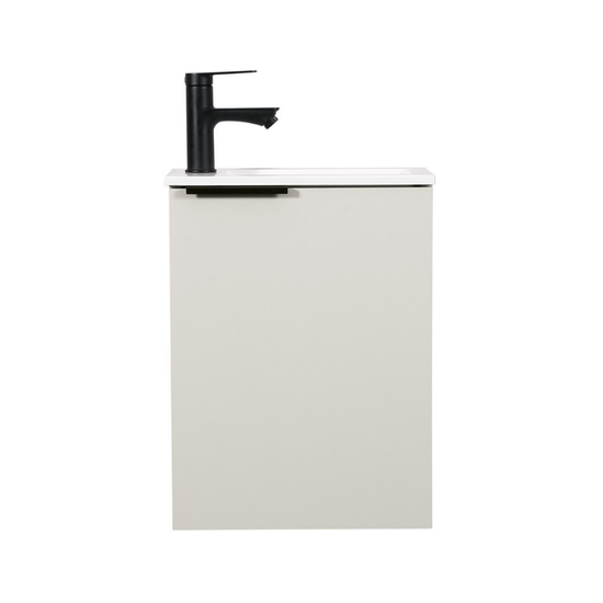 Ensemble lavabo WC invités MOLI 40 cm cachemire avec poignée