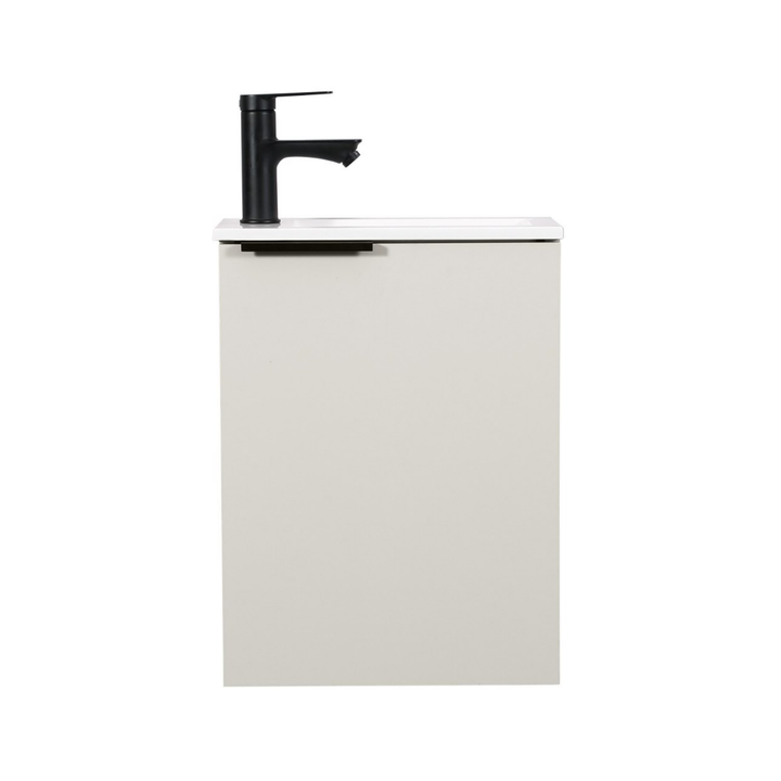 Ensemble lavabo WC invités MOLI 40 cm cachemire avec poignée