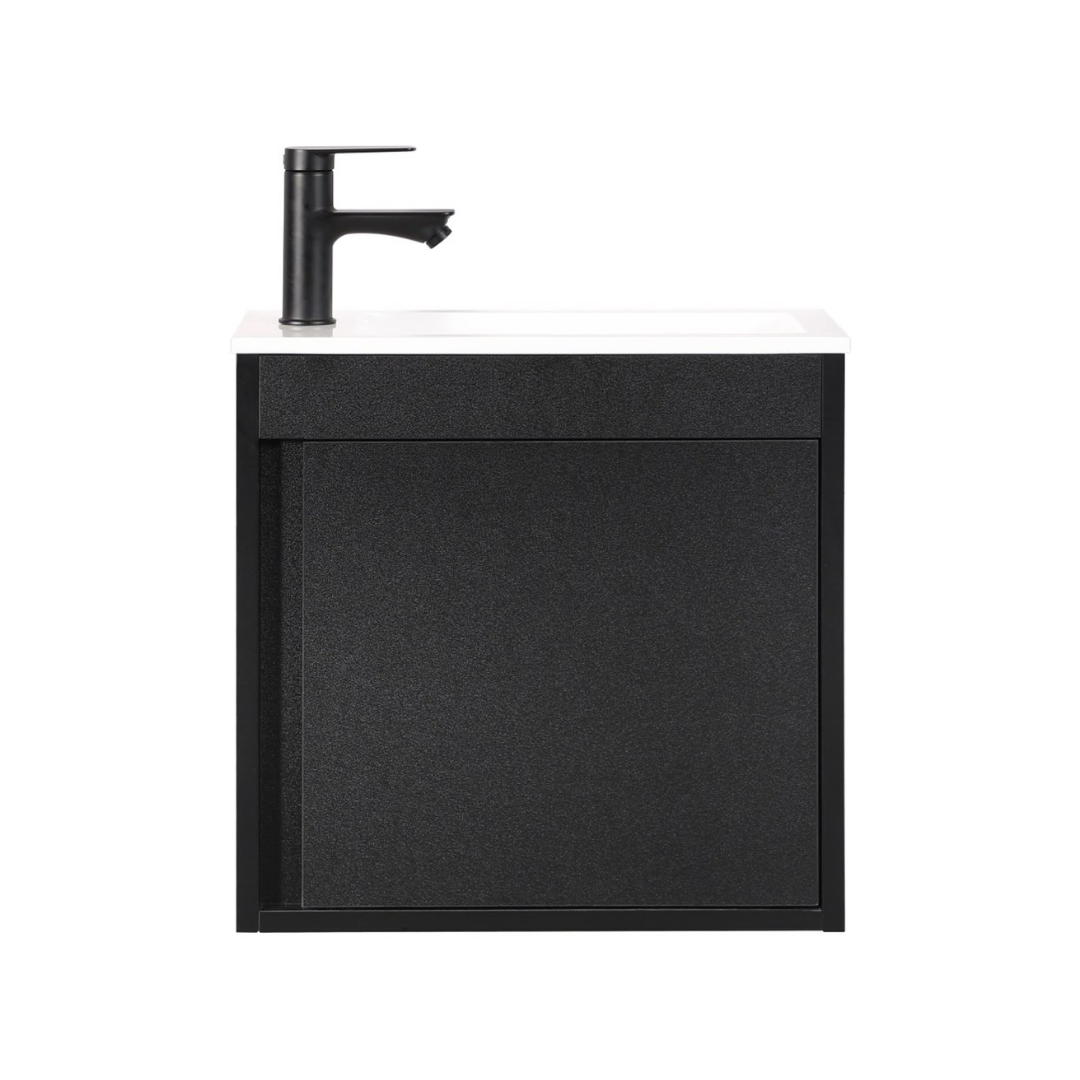 Ensemble lavabo WC invités NERO 50 cm noir