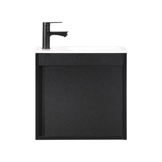 Ensemble lavabo WC invités NERO 50 cm noir