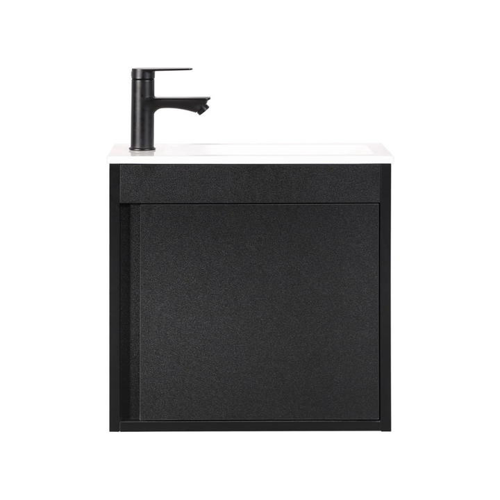 Ensemble lavabo WC invités NERO 50 cm noir