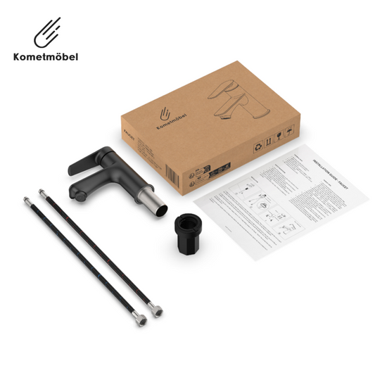 robinet de lavabo chromé, hauteur 15 cm 