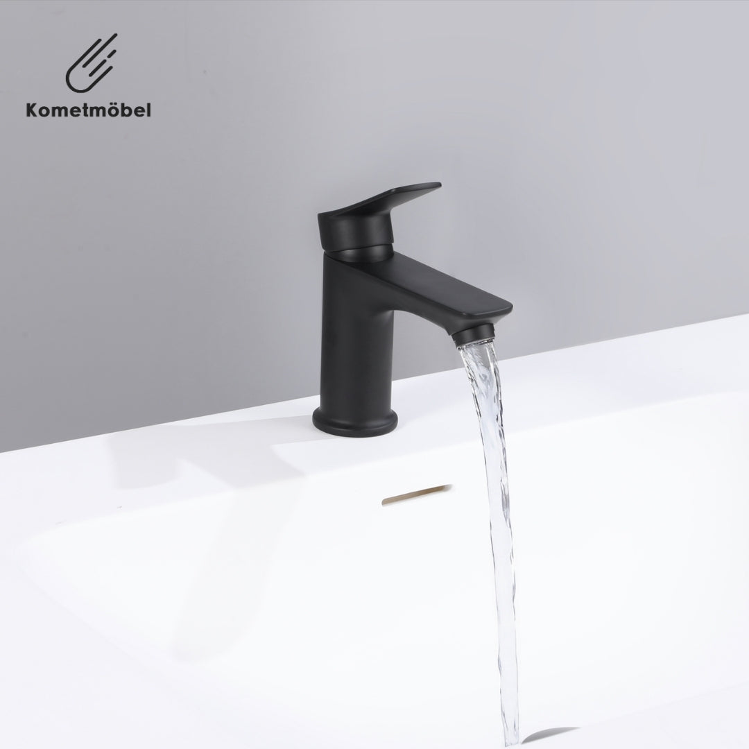 Kometmöbel Washbasin Faucet Black, 15cm Height
