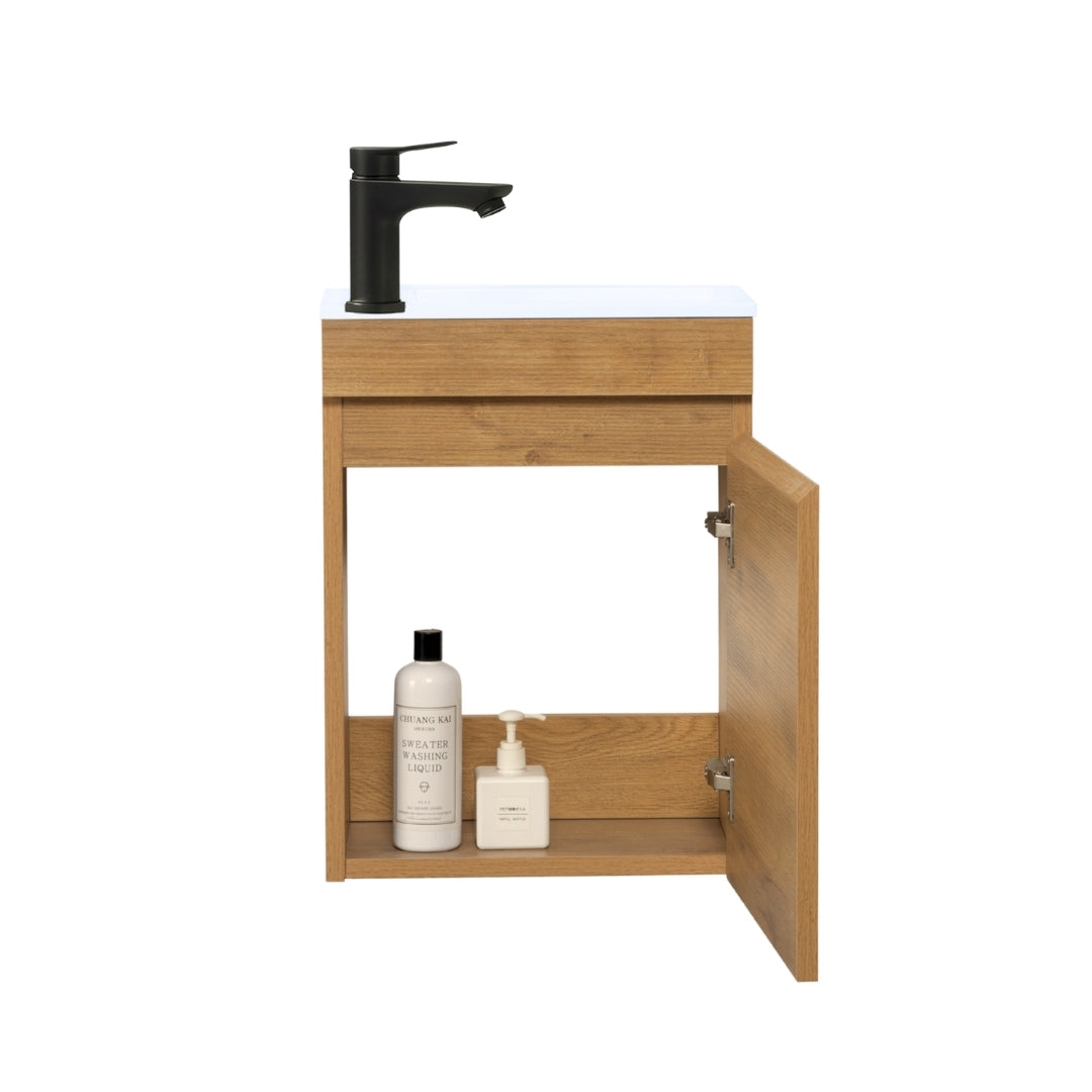 MINO Gäste-WC Waschtisch Set 40cm Eiche