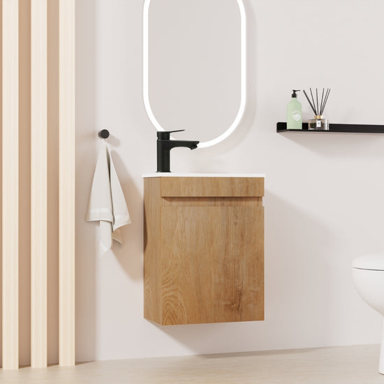 MINO Gäste-WC Waschtisch Set 40cm Eiche