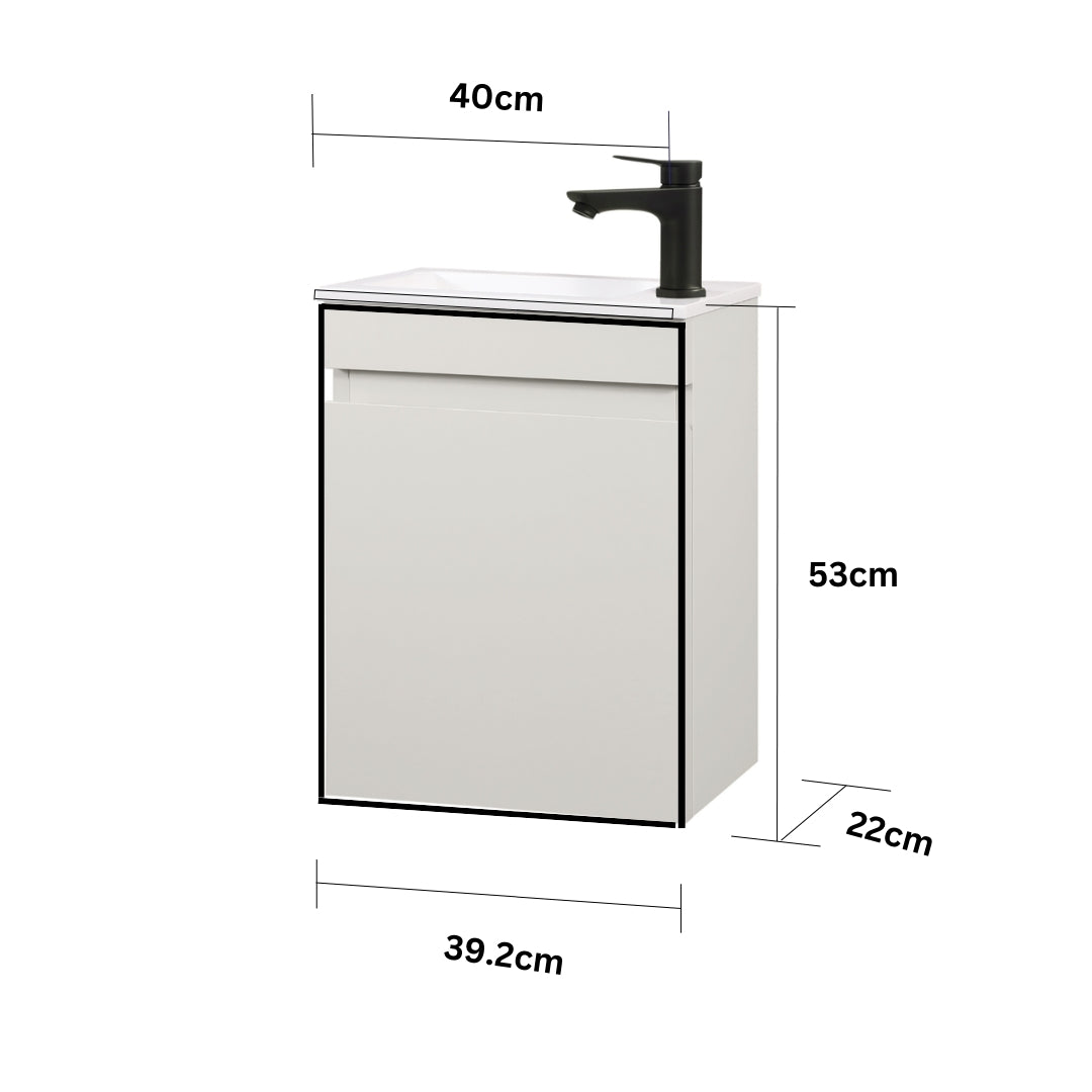 MINO Gäste-WC Waschtisch Set 40cm Kaschmir