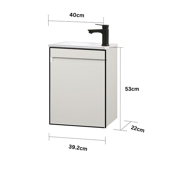 MINO Gäste-WC Waschtisch Set 40cm Kaschmir