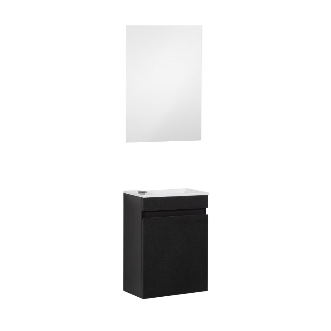 Kometmöbel Guest WC Washbasin Set 40cm Matt Black