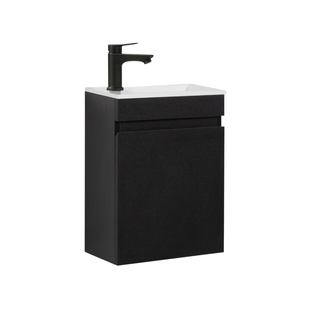 Kometmöbel Guest WC Washbasin Set 40cm Matt Black