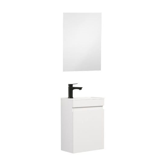 Kometmöbel Guest WC Washbasin Set 40cm High Gloss White