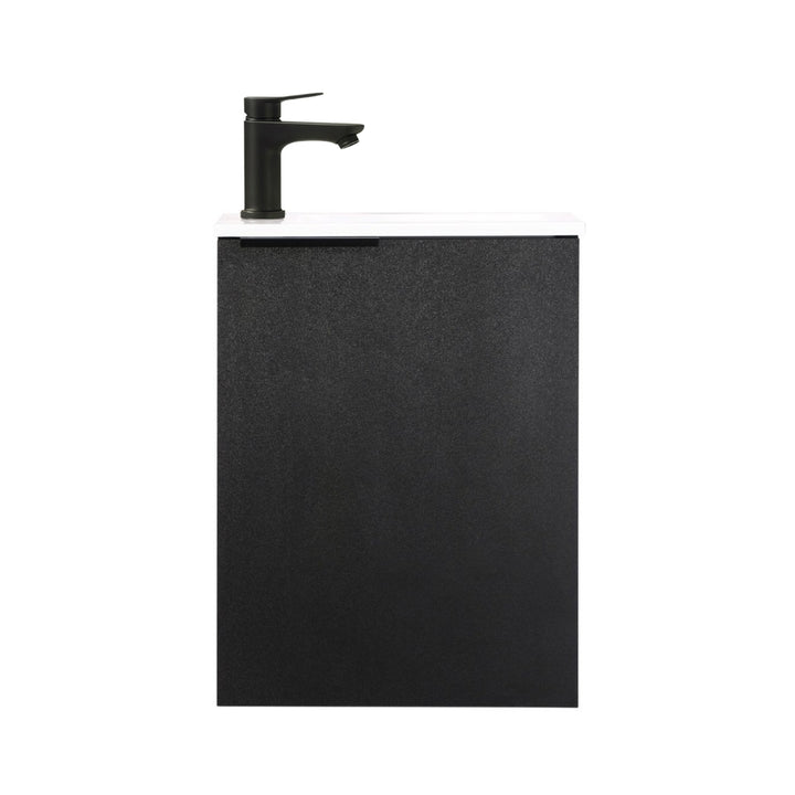 Ensemble lavabo WC invités MOLI 40 cm noir avec poignée
