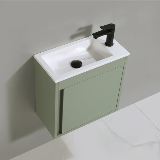 NERO Gäste-WC Waschtisch Set 50cm Grün