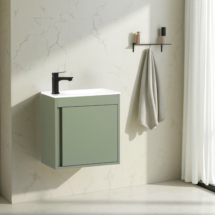 Ensemble lavabo WC invités NERO 50 cm noir