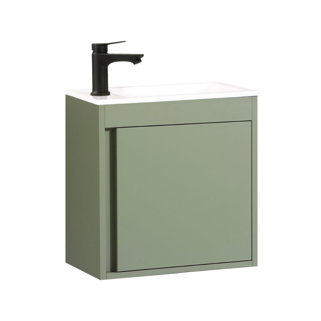 NERO Gäste-WC Waschtisch Set 50cm Grün