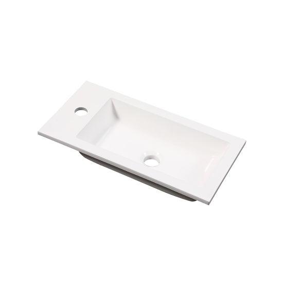 NERO Juego de Mueble de Lavabo para Aseo de Invitados 50cm Negro/Roble