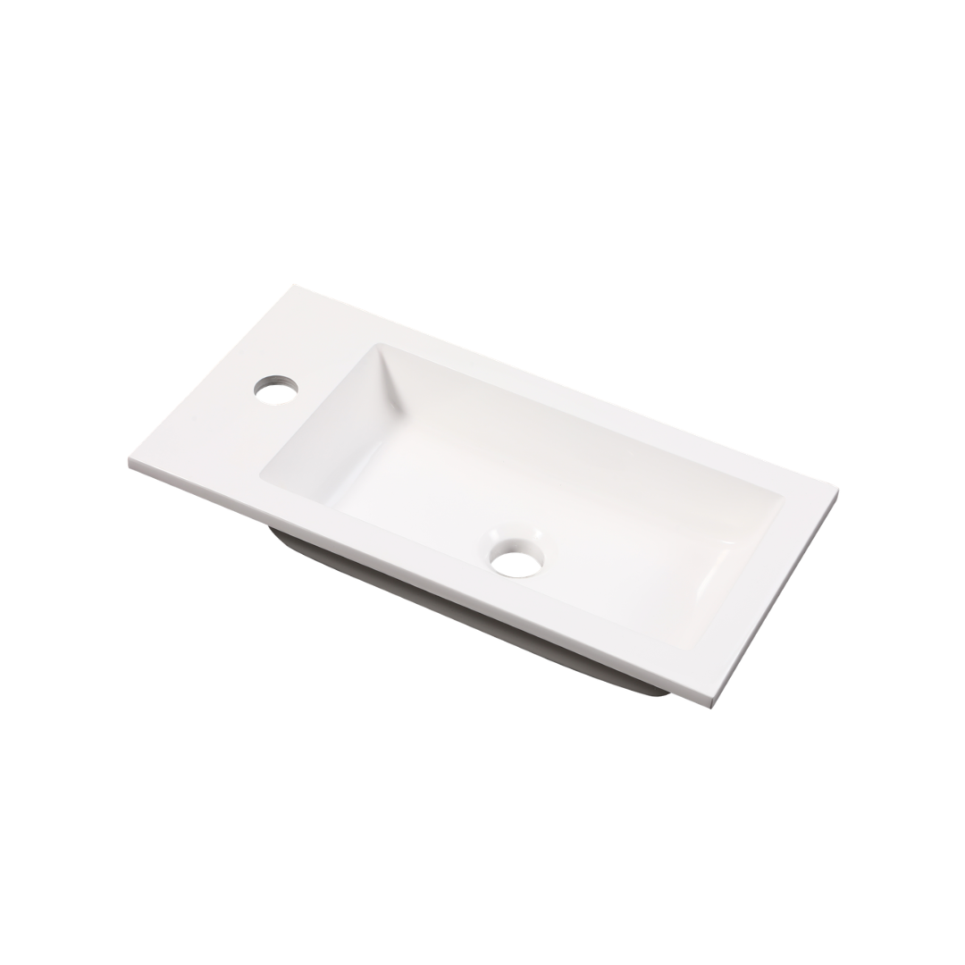 Ensemble lavabo WC invités NERO 50 cm blanc brillant