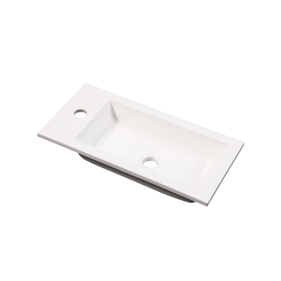 Ensemble lavabo WC invités NERO 50 cm blanc brillant