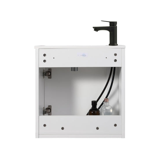 NERO Gäste-WC Waschtisch Set 50cm Hochglanz Weiß