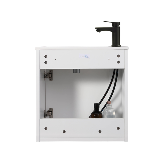 Ensemble lavabo WC invités NERO 50 cm blanc brillant
