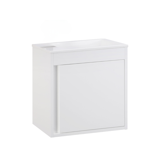Ensemble lavabo WC invités NERO 50 cm blanc brillant